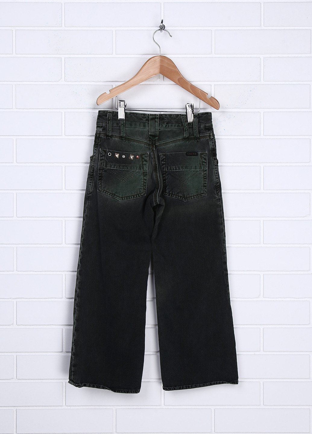Темно-зеленые демисезонные со средней талией джинсы Energie