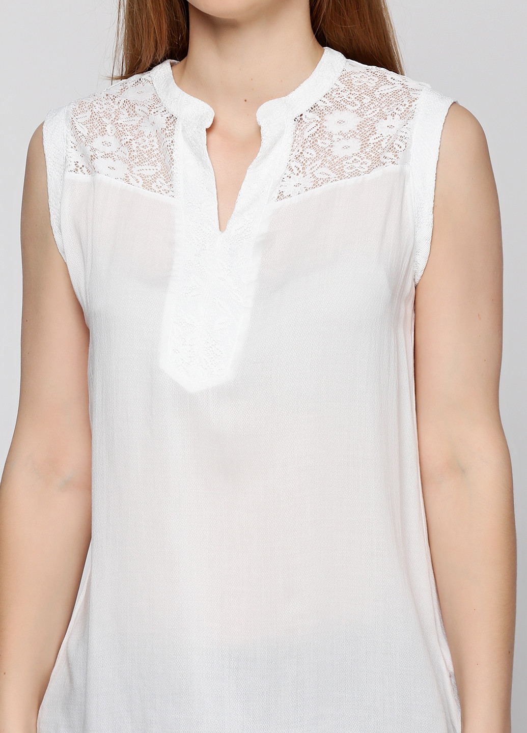 Белая летняя блуза без рукава Anna Field