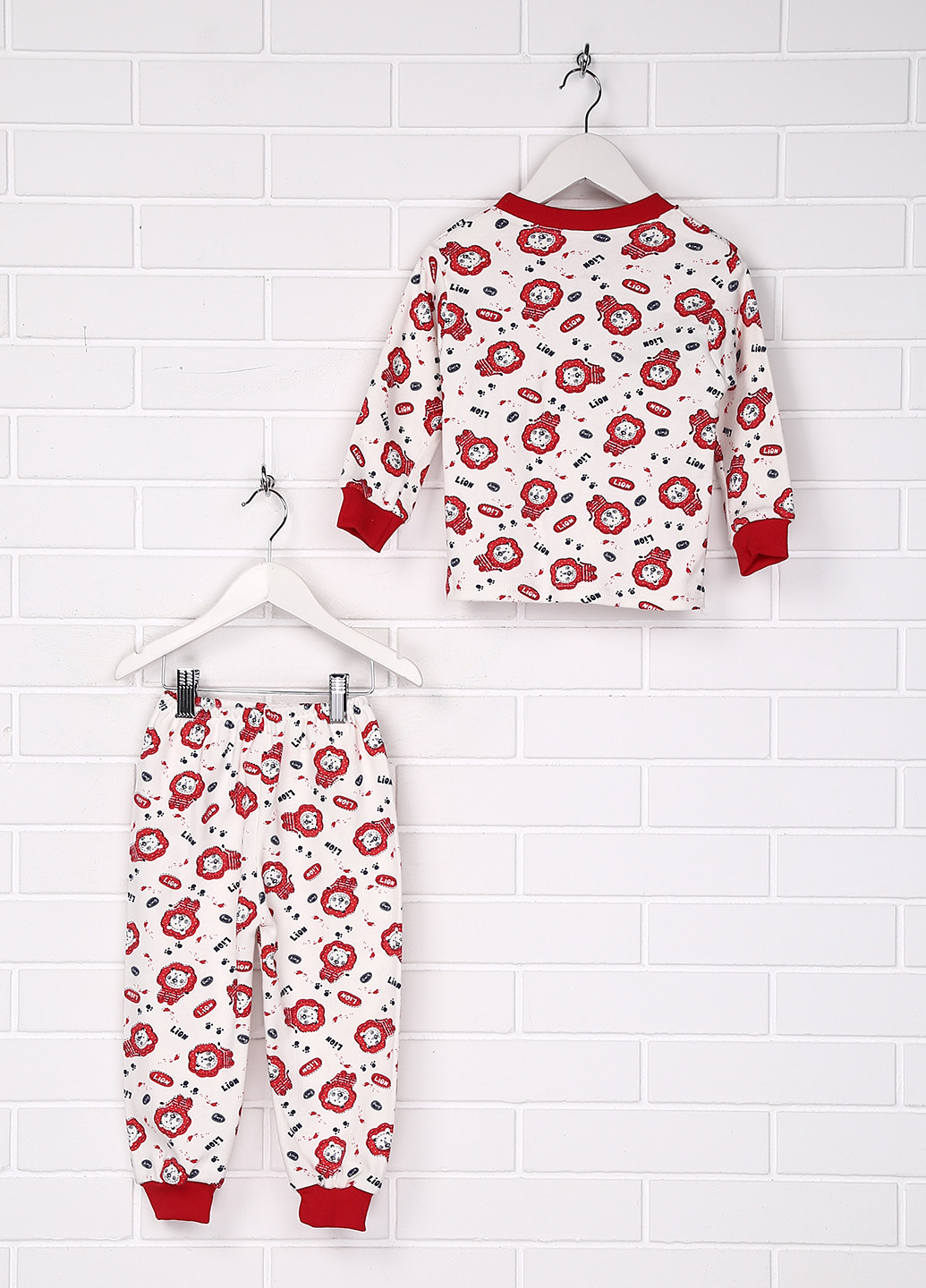 Красная всесезон пижама (лонгслив, брюки) zem baby