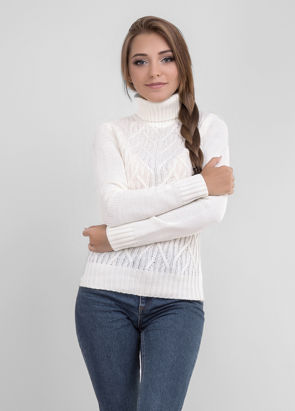Молочный зимний свитер Triko Bakh