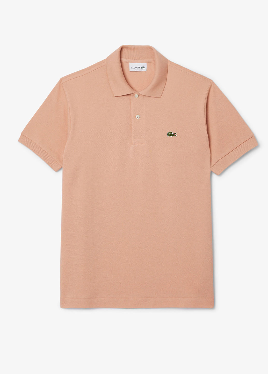 Пудровая футболка-поло для мужчин Lacoste однотонная