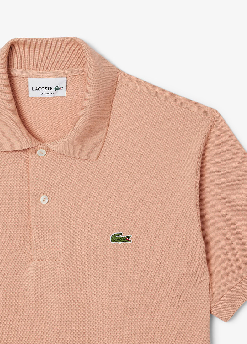 Пудровая футболка-поло для мужчин Lacoste однотонная