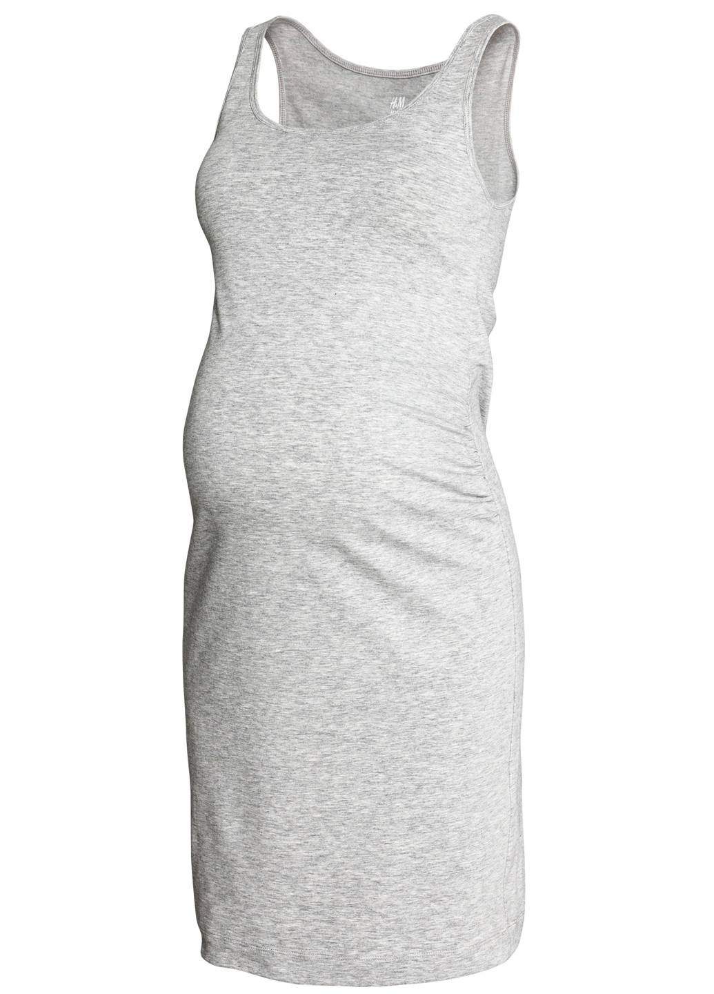 Серое кэжуал платье для беременных H&M меланжевое