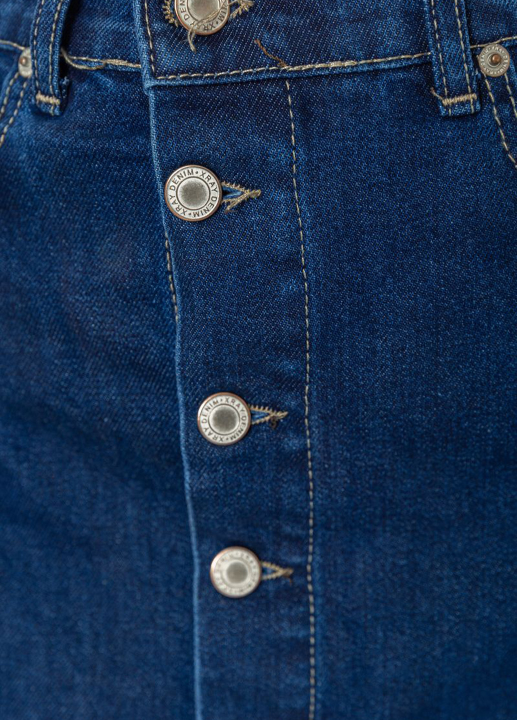 Темно-синяя джинсовая однотонная юбка Ager