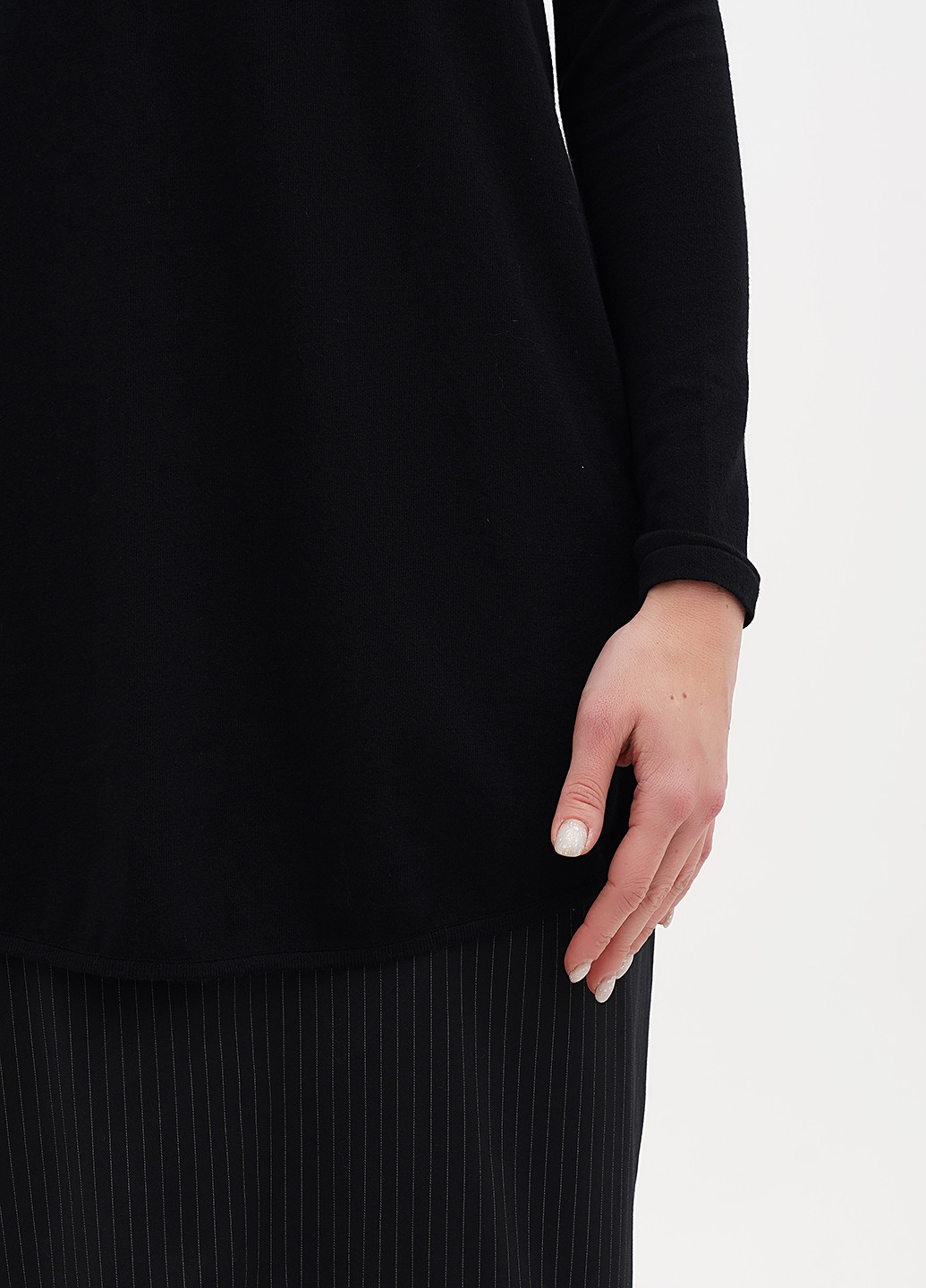 Чорна кежуал сукня Sassofono в смужку