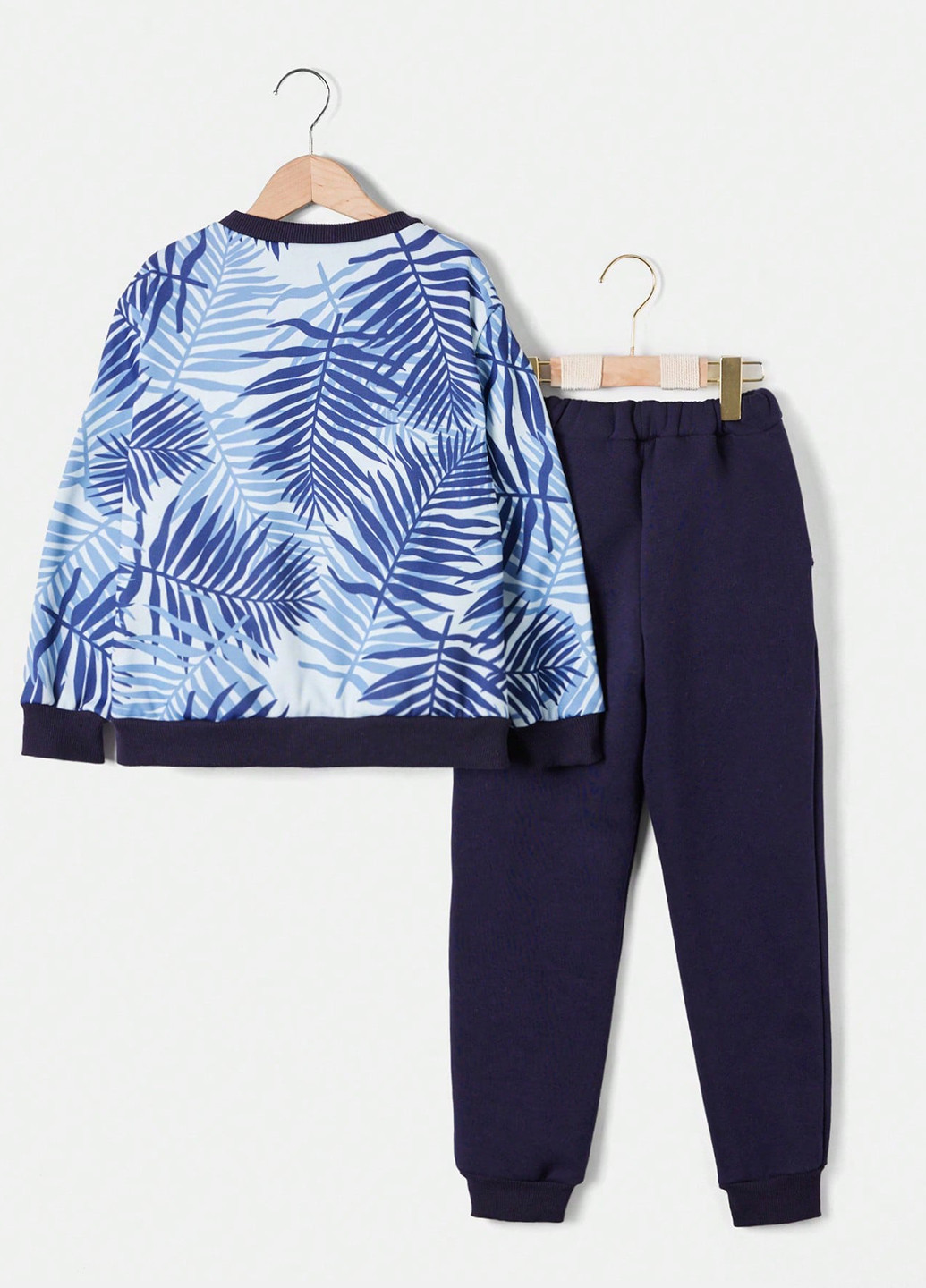 Темно-синий демисезонный костюм (толстовка, брюки) брючный SHEIN