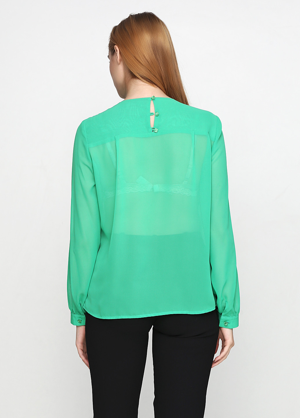 Зеленая демисезонная блуза Stefanie L