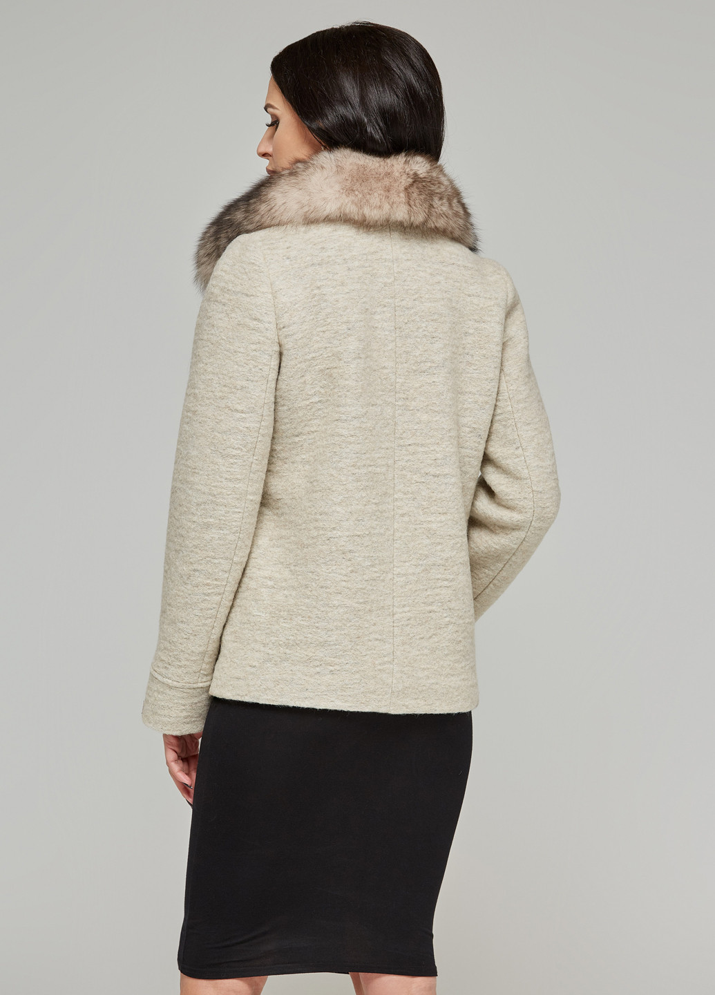 Бежевое Кэжуал полупальто MN однотонное