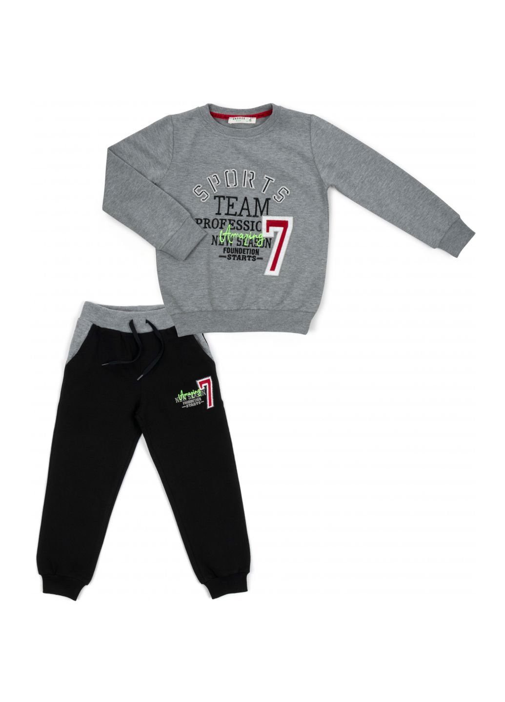 Серый демисезонный спортивный костюм "sport team" (13680-140b-gray) Breeze