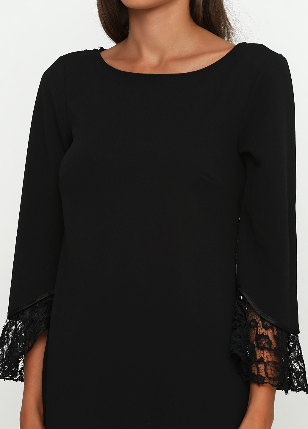 Черное кэжуал платье а-силуэт Rinascimento с абстрактным узором