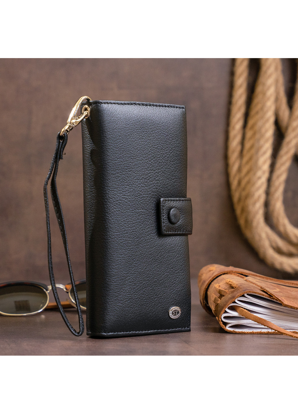 Жіночий шкіряний гаманець 19х9х1,7 см st leather (229459491)