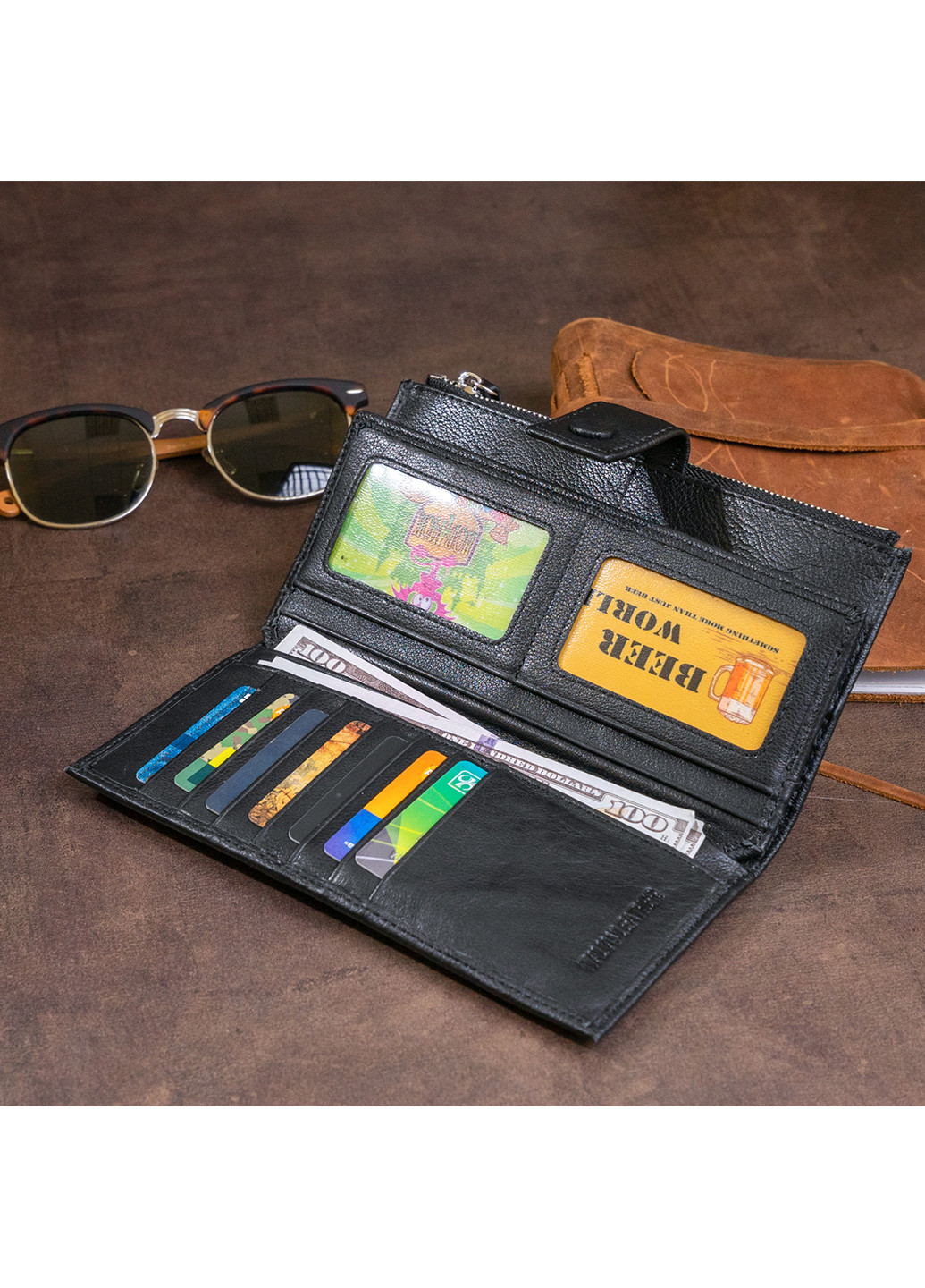 Жіночий шкіряний гаманець 19х9х1,7 см st leather (229459491)