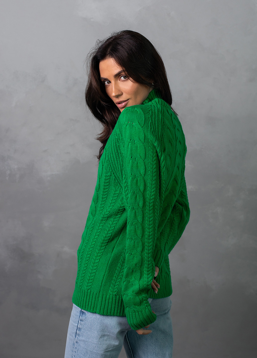 Зеленый свитер женский Viviami