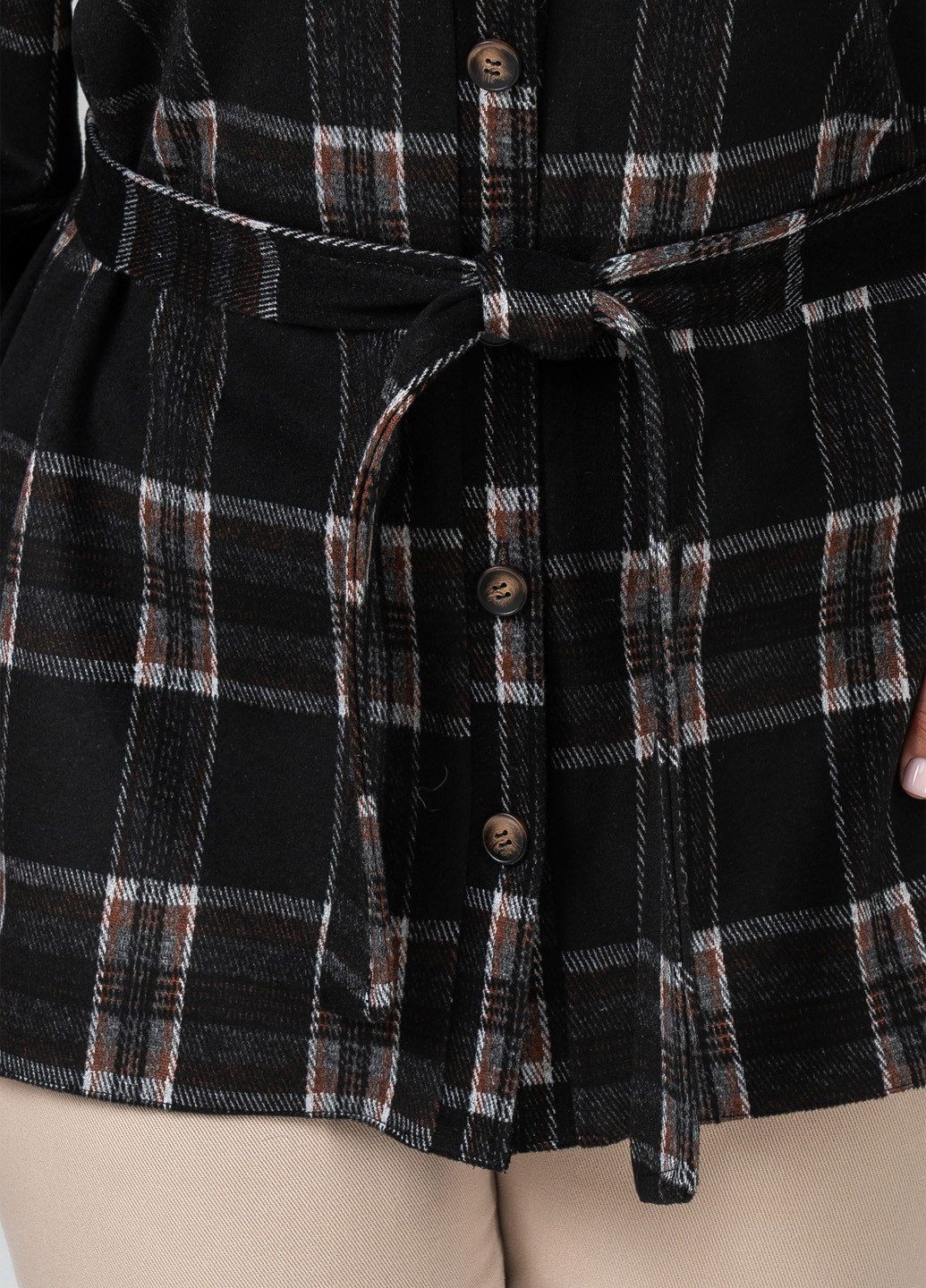 Черная кэжуал рубашка в клетку A'll Posa