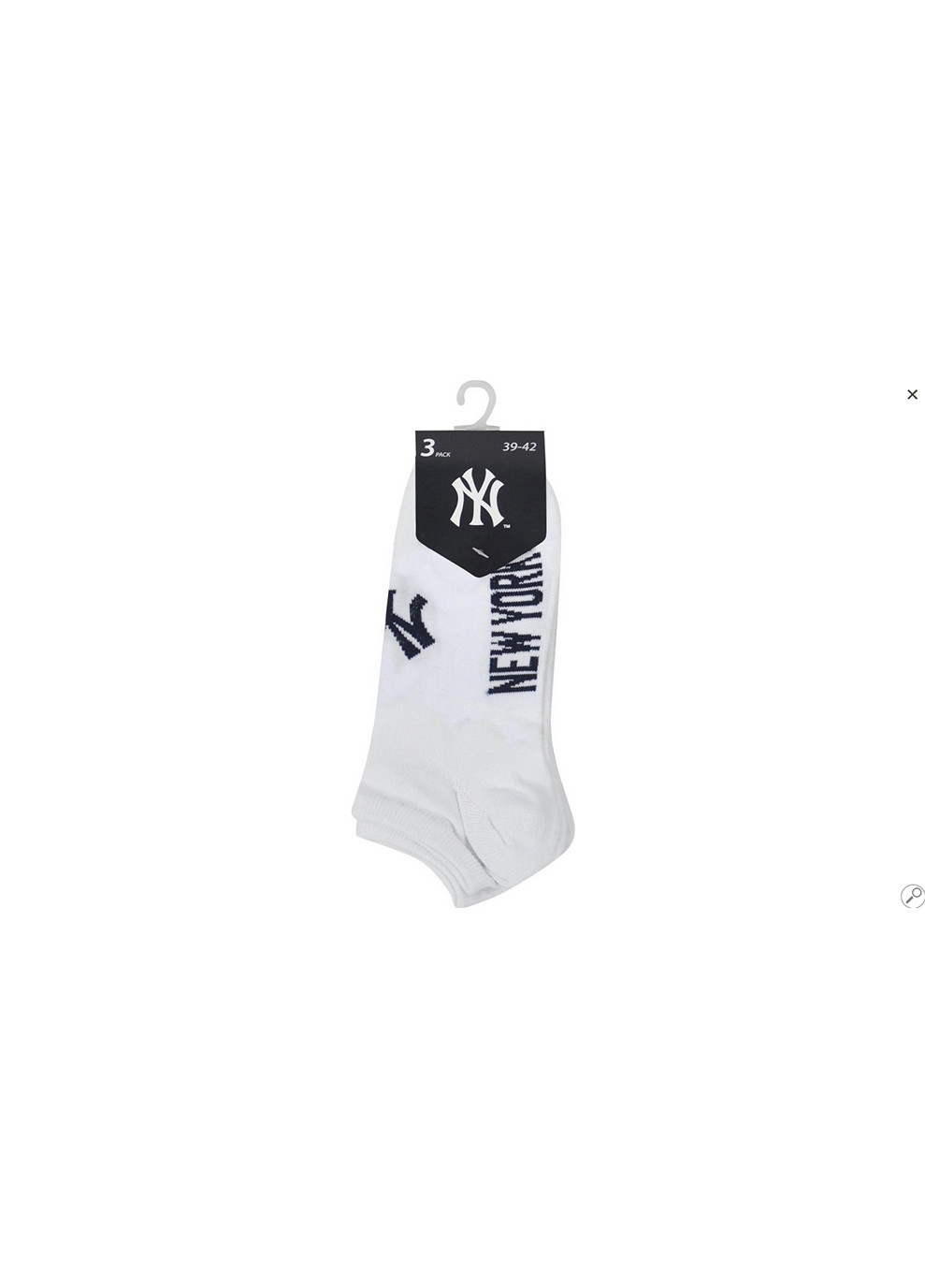 Носки Sneaker 3-pack 43-46 white 15100004-1001 New York Yankees (253684116)