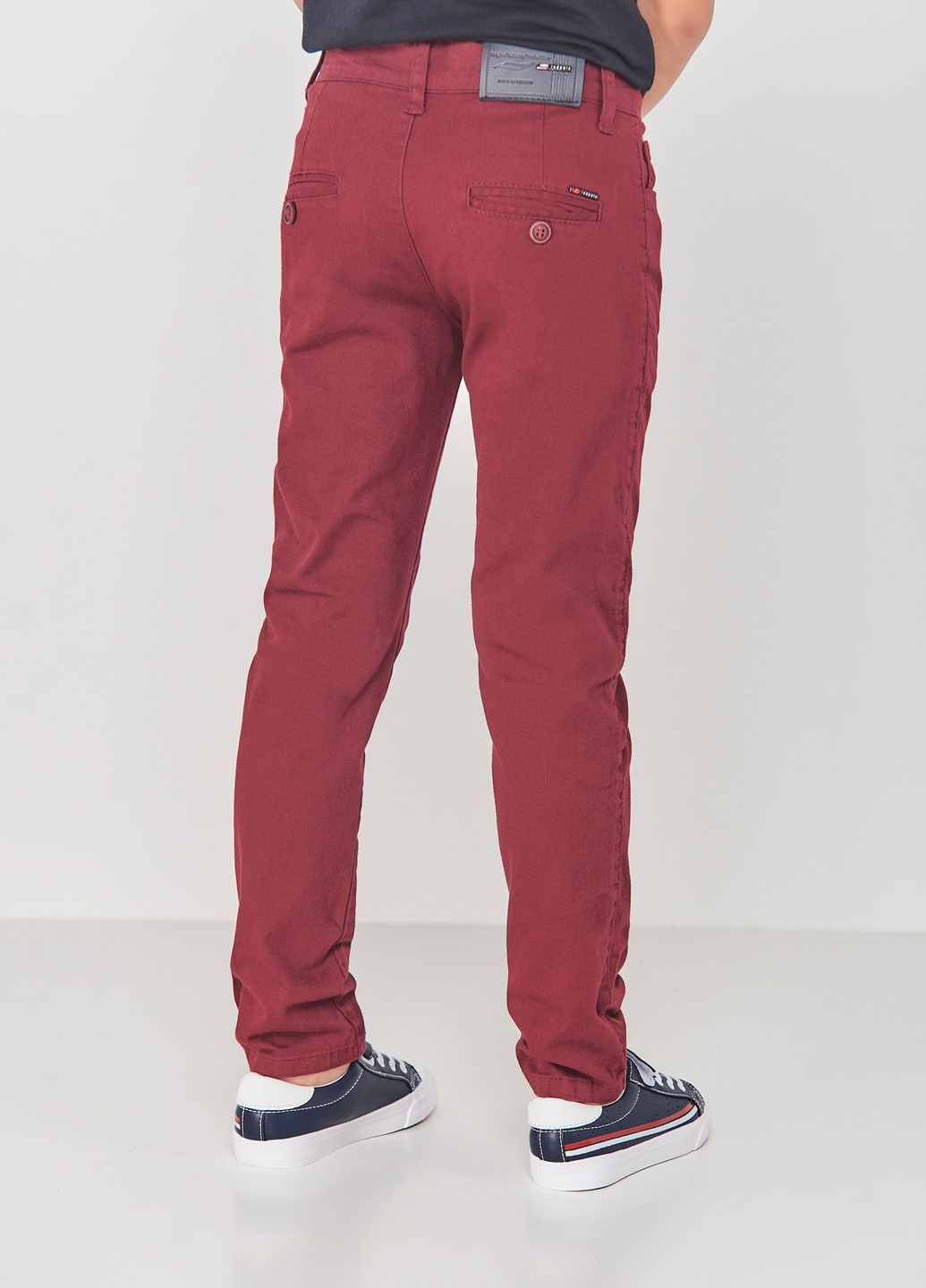 Бордовые кэжуал демисезонные брюки Redpolo