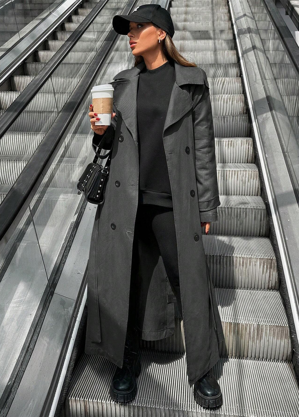 Плащ SHEIN тренчкот на пуговицах демисезон (301767630)