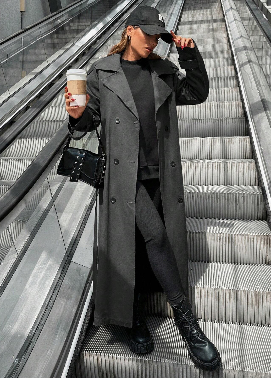 Плащ SHEIN тренчкот на пуговицах демисезон (301767630)