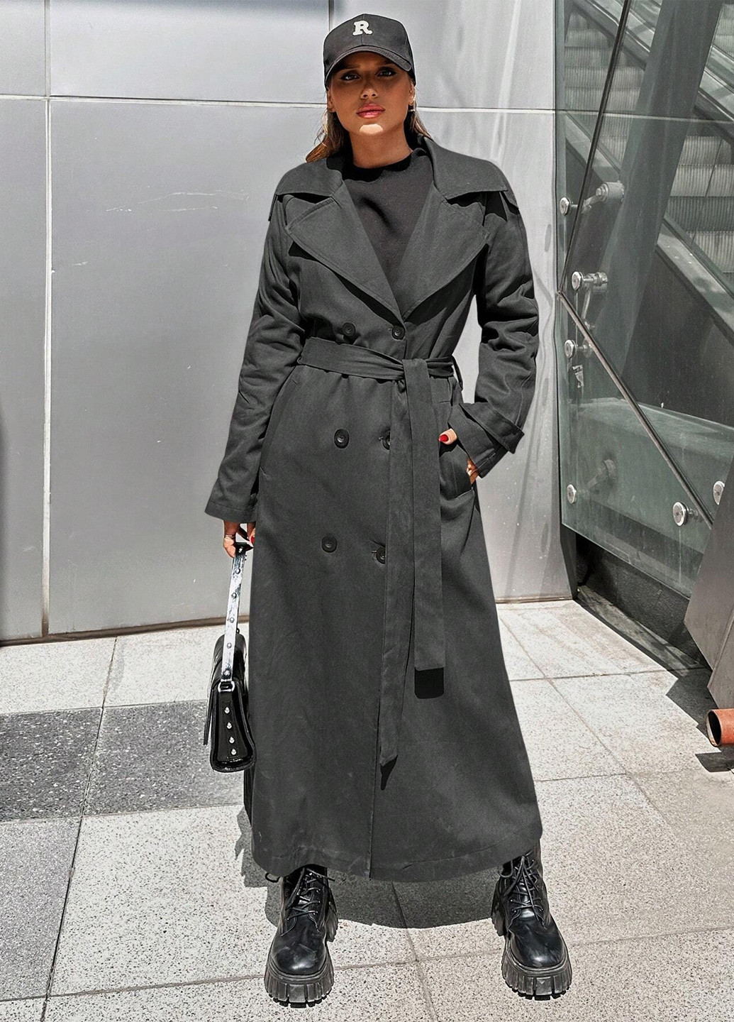 Плащ SHEIN тренчкот на пуговицах демисезон (301767630)