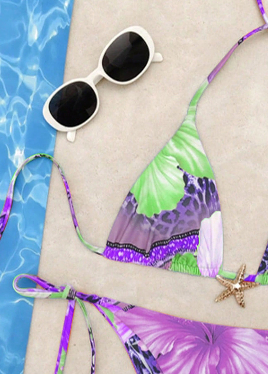 Комбинированный летний купальник (лиф, трусики) бикини, раздельный SHEIN