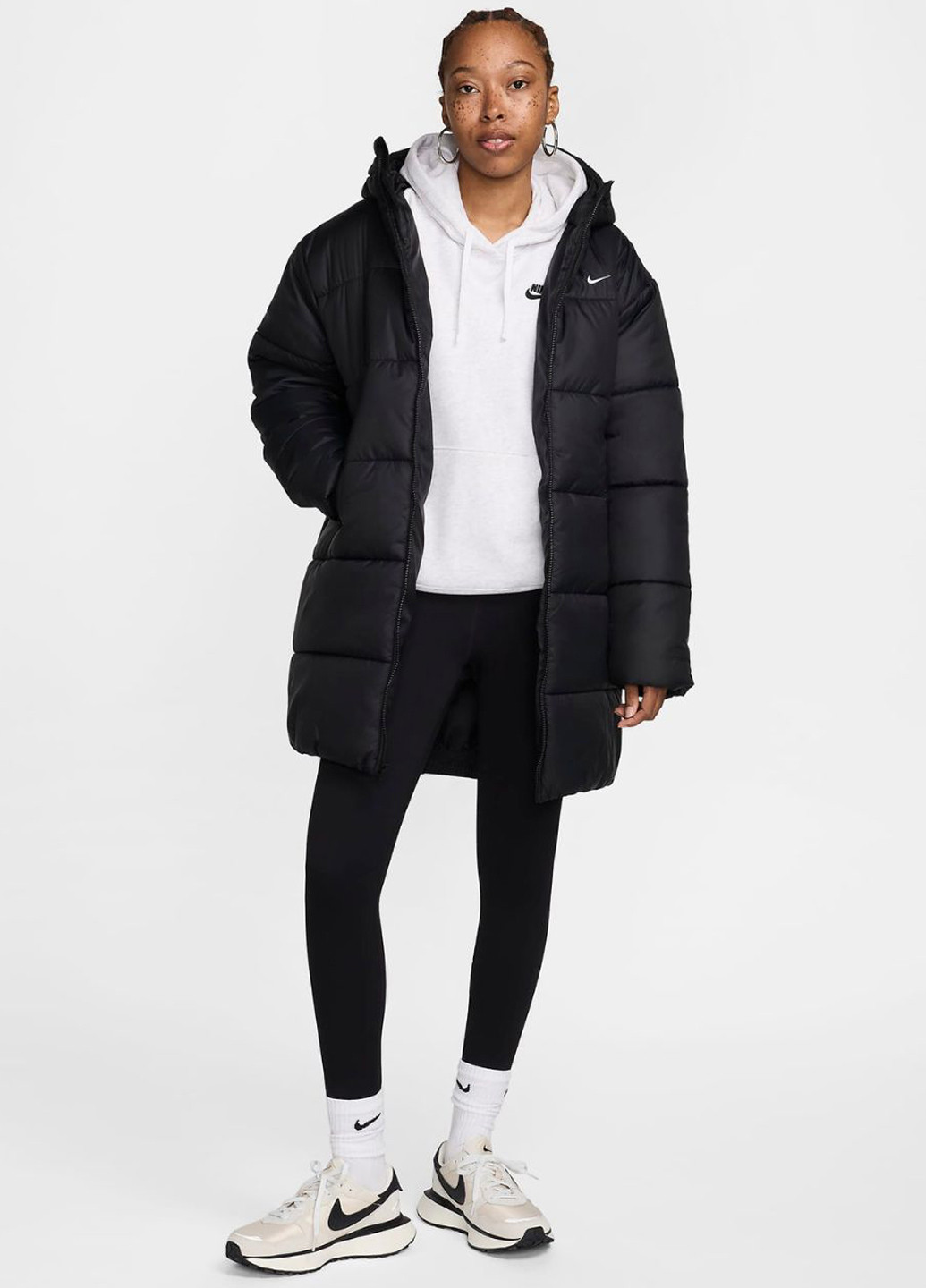 Чорна демісезонна куртка fz5903-010 Nike W NSW TF SNFL NK CLSC PRKA