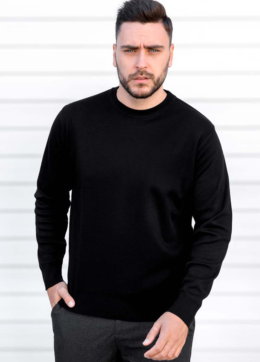 Черный свитшот Sun's House однотонный без декора (324560228)