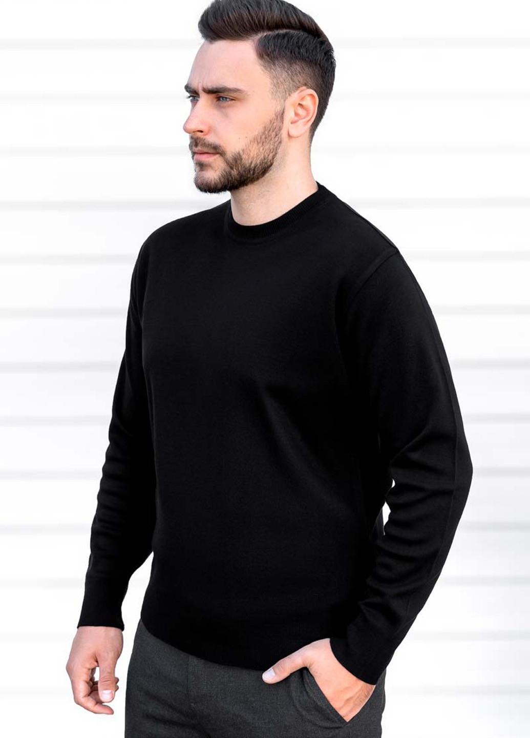 Черный свитшот Sun's House однотонный без декора (324560228)