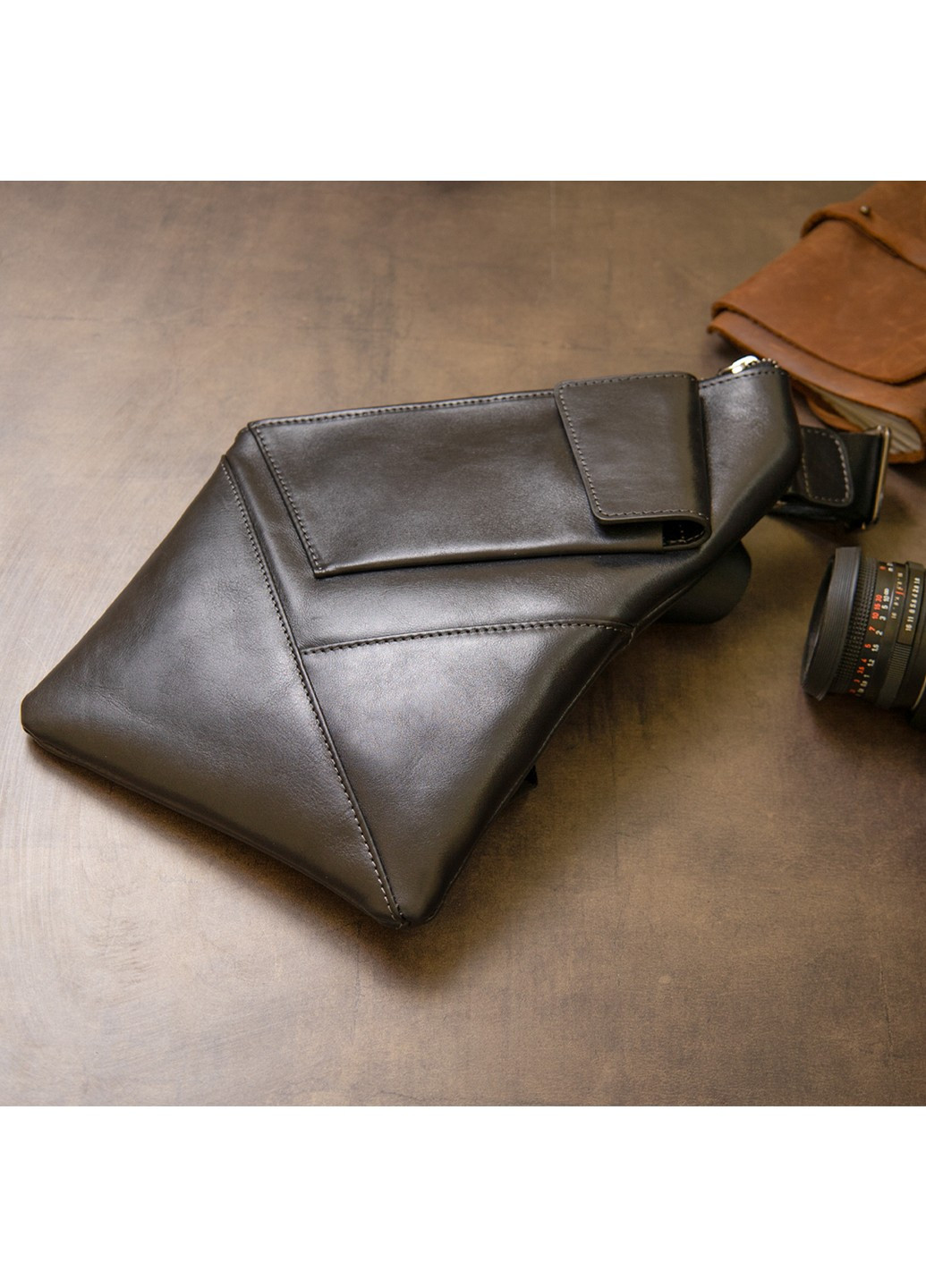 Кожаная сумка через плечо 21х31х1,5 см Grande Pelle (253660238)