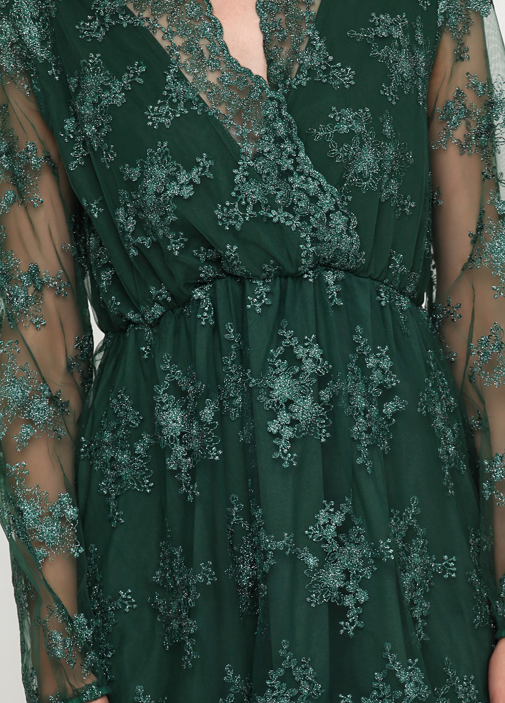 Зеленое коктейльное платье Miliana с цветочным принтом