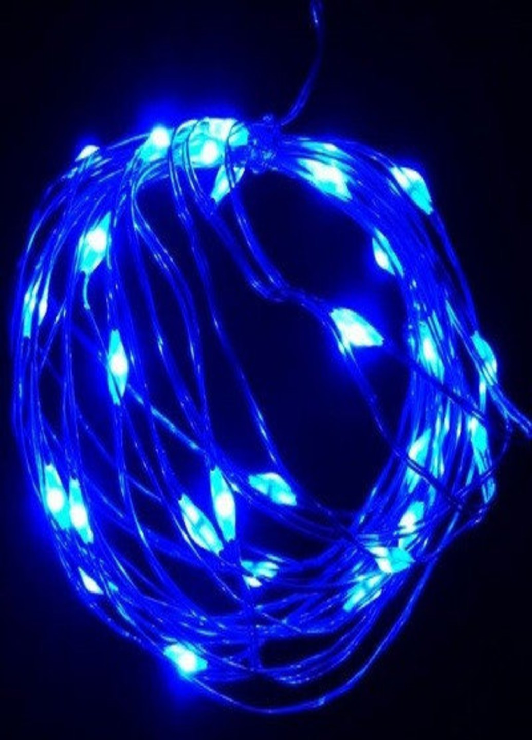 Светодиодная гирлянда нить на 50 Led Капли росы 5 м на батарейках синяя (21949655) Francesco Marconi (204146846)