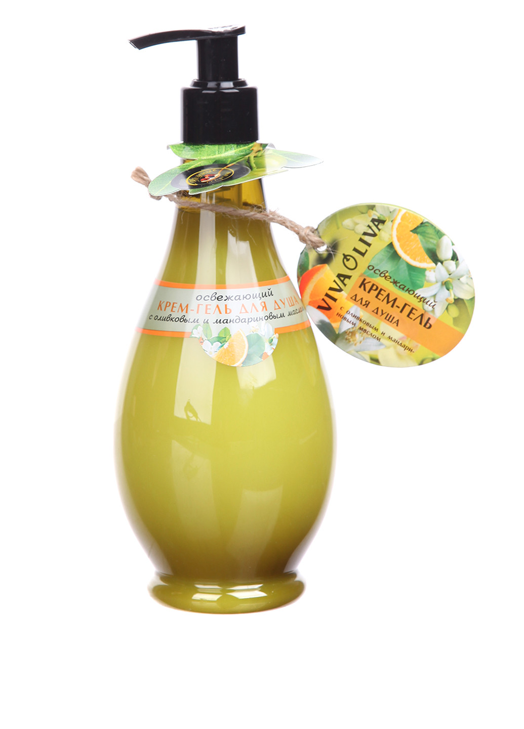 Крем-гель для душа освежающий с оливковым и мандариновым маслами, 400 мл Вкусные секреты (16761806)