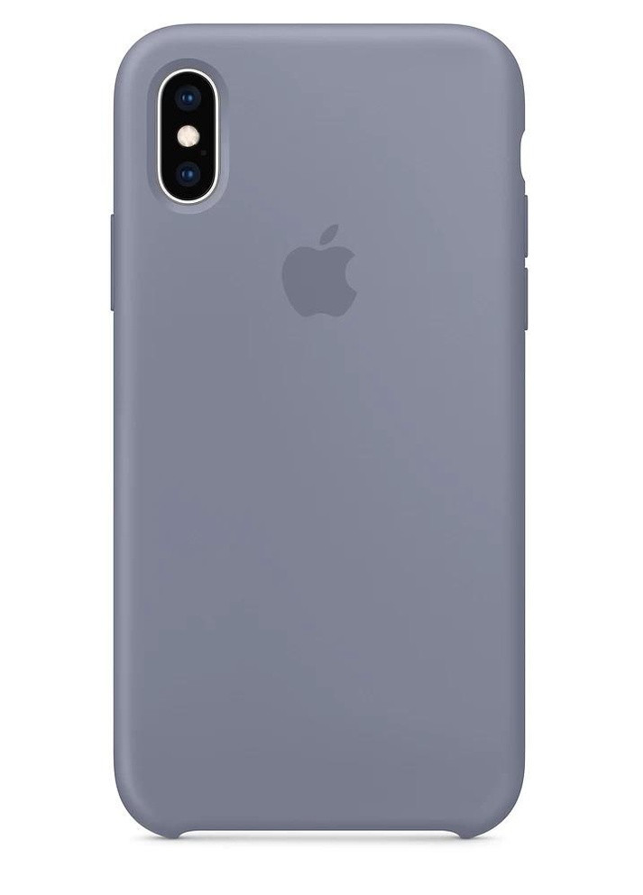 Силіконовий чохол Накладка Silicone Case для iPhone X/XS Lavender Gray No Brand (254091873)