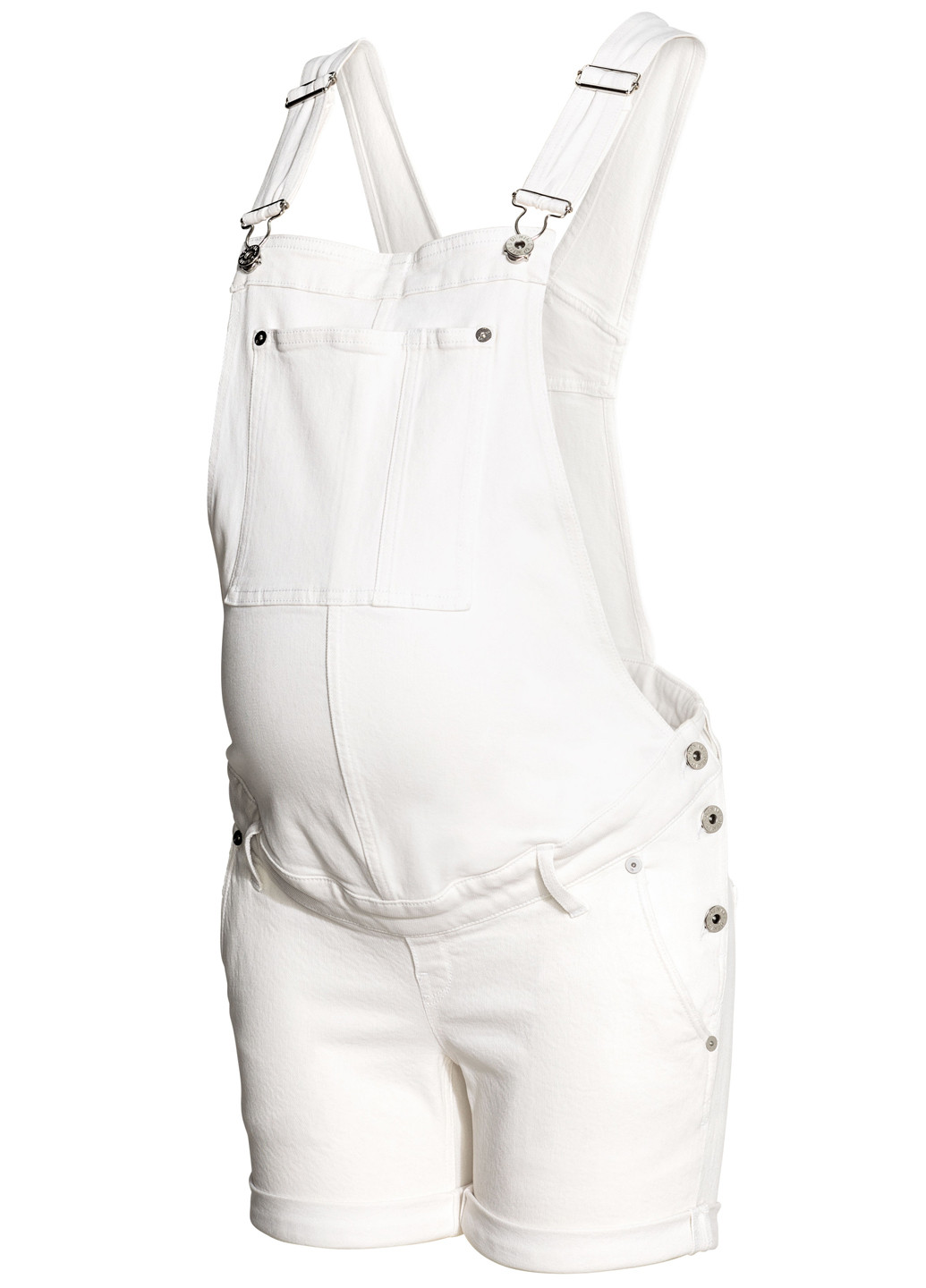 Комбинезон для беременных H&M комбинезон-шорты однотонный белый денил хлопок