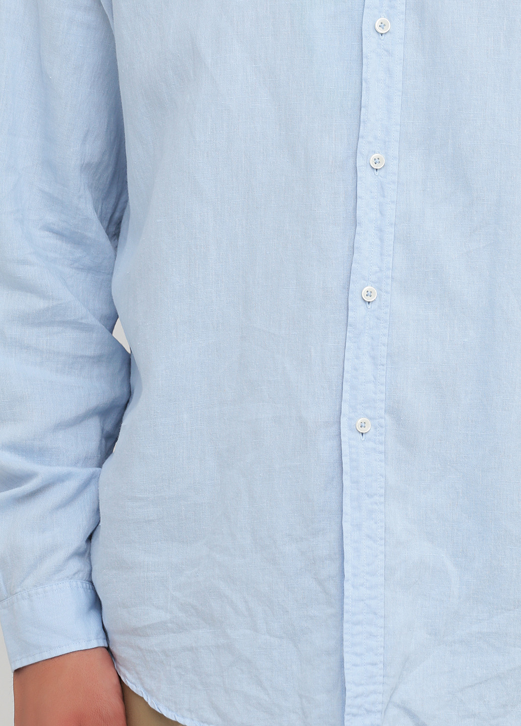 Голубой кэжуал рубашка однотонная Zara