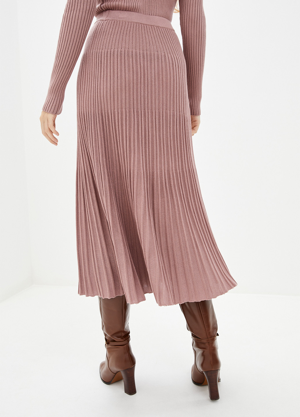 Темно-бежевая кэжуал однотонная юбка Sewel а-силуэта (трапеция), плиссе