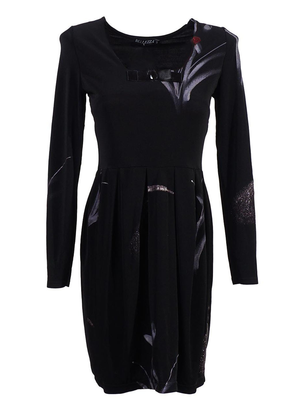Черное кэжуал платье Bellezza однотонное