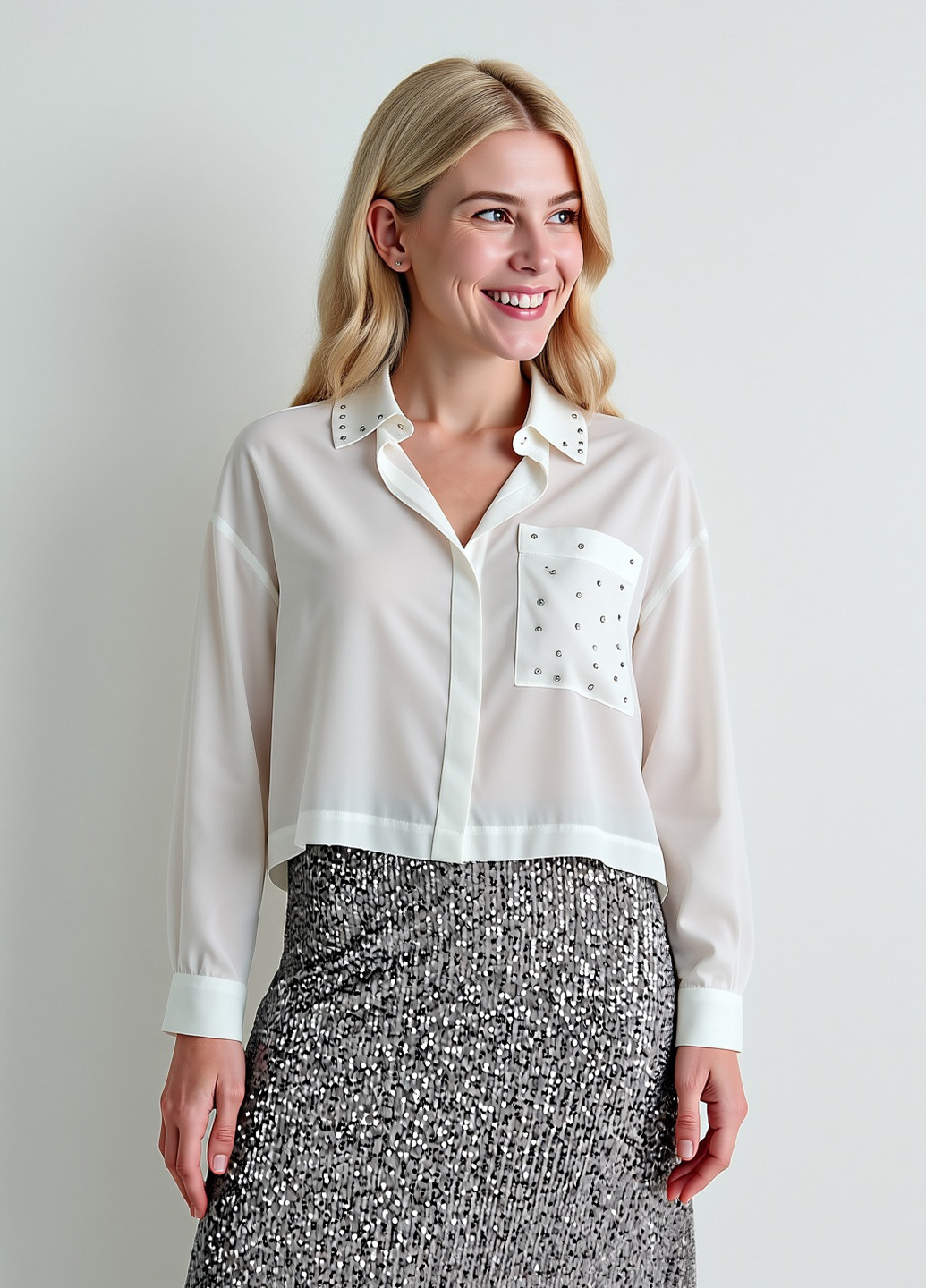 Белая классическая, кэжуал рубашка однотонная Reserved