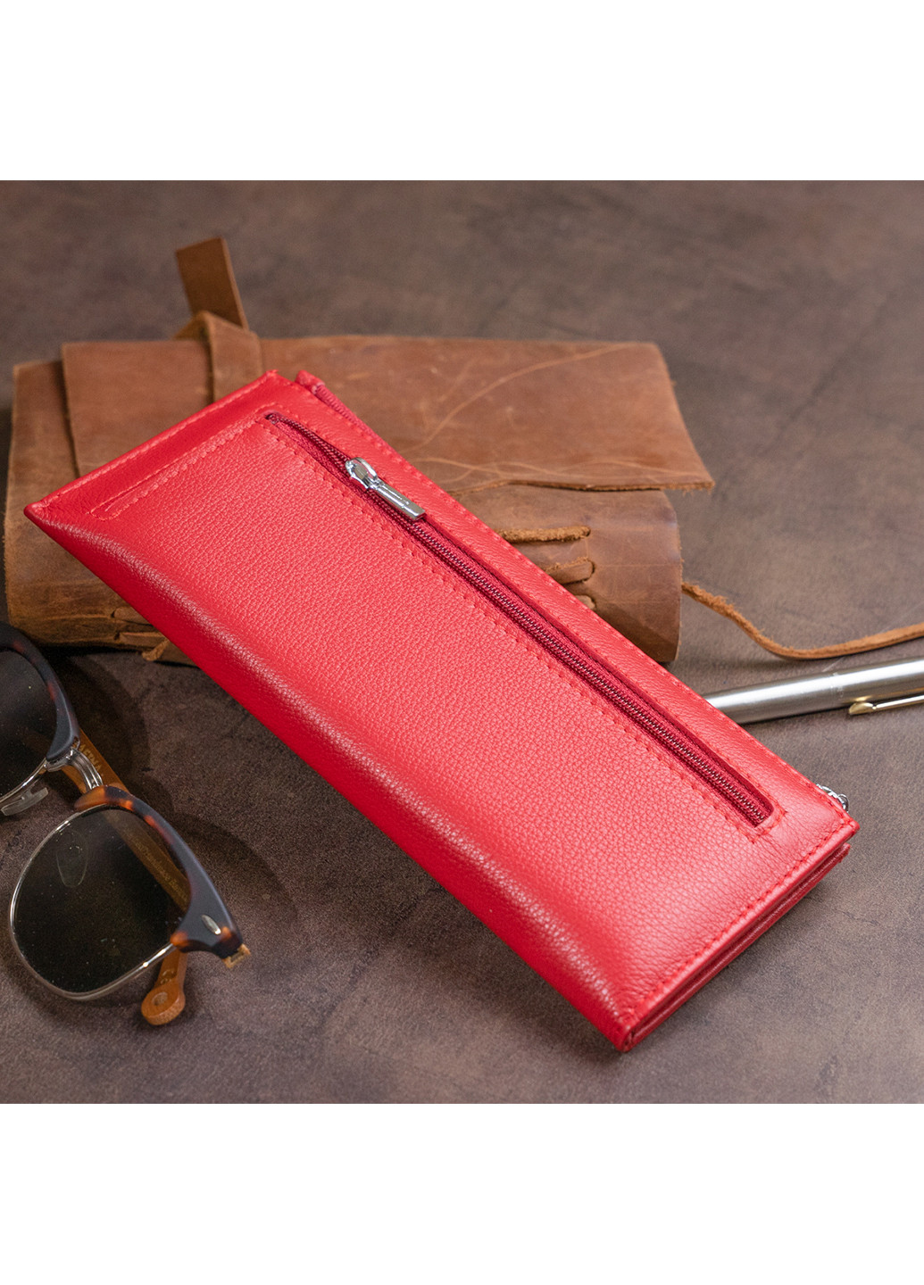 Жіночий шкіряний гаманець 19х9,5х2,5 см st leather (252126776)