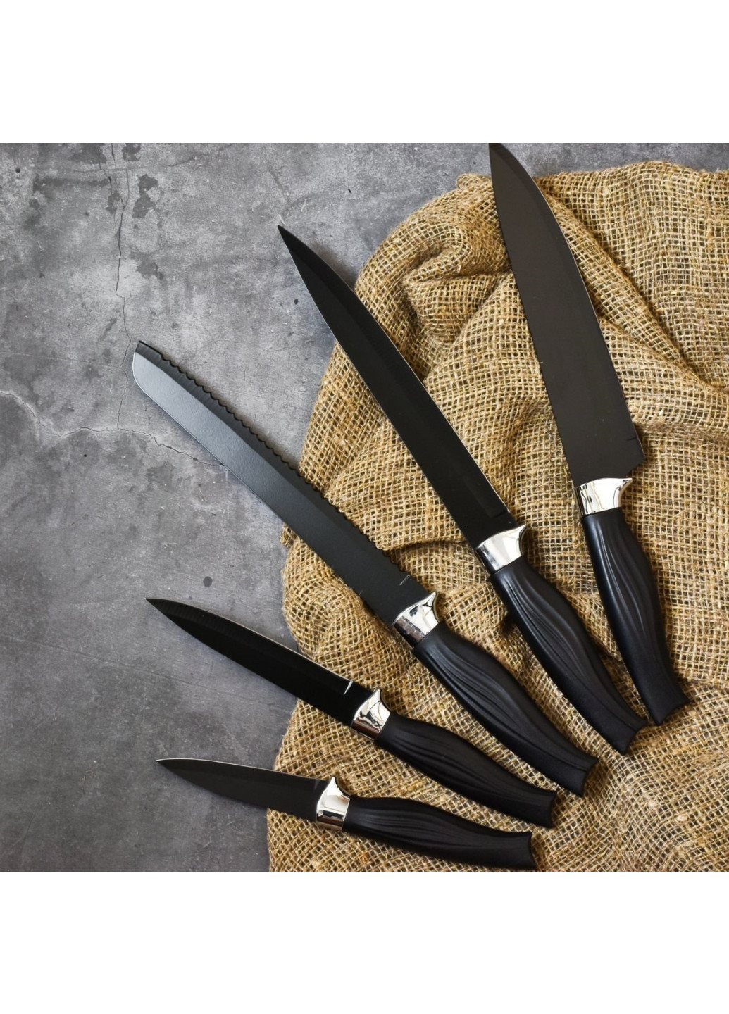 Набор ножей (6 пр.) TV-magazin чёрные,