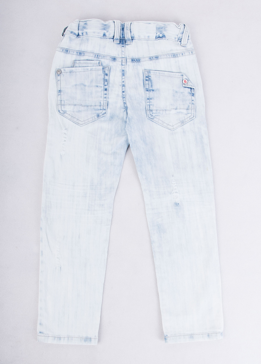 Голубые демисезонные зауженные джинсы Boboli
