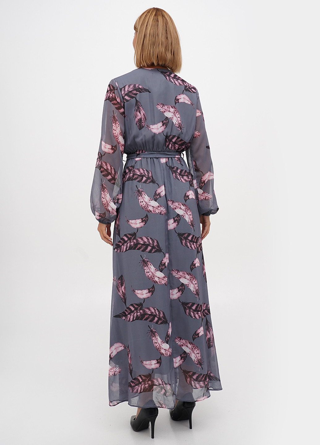 Серое кэжуал платье Historia Club с цветочным принтом