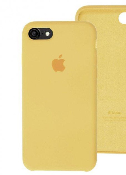 Чехол на Iphone 7/8 силиконовый цвет yellow(4) желтый с микрофиброй 8842 Apple (251886782)