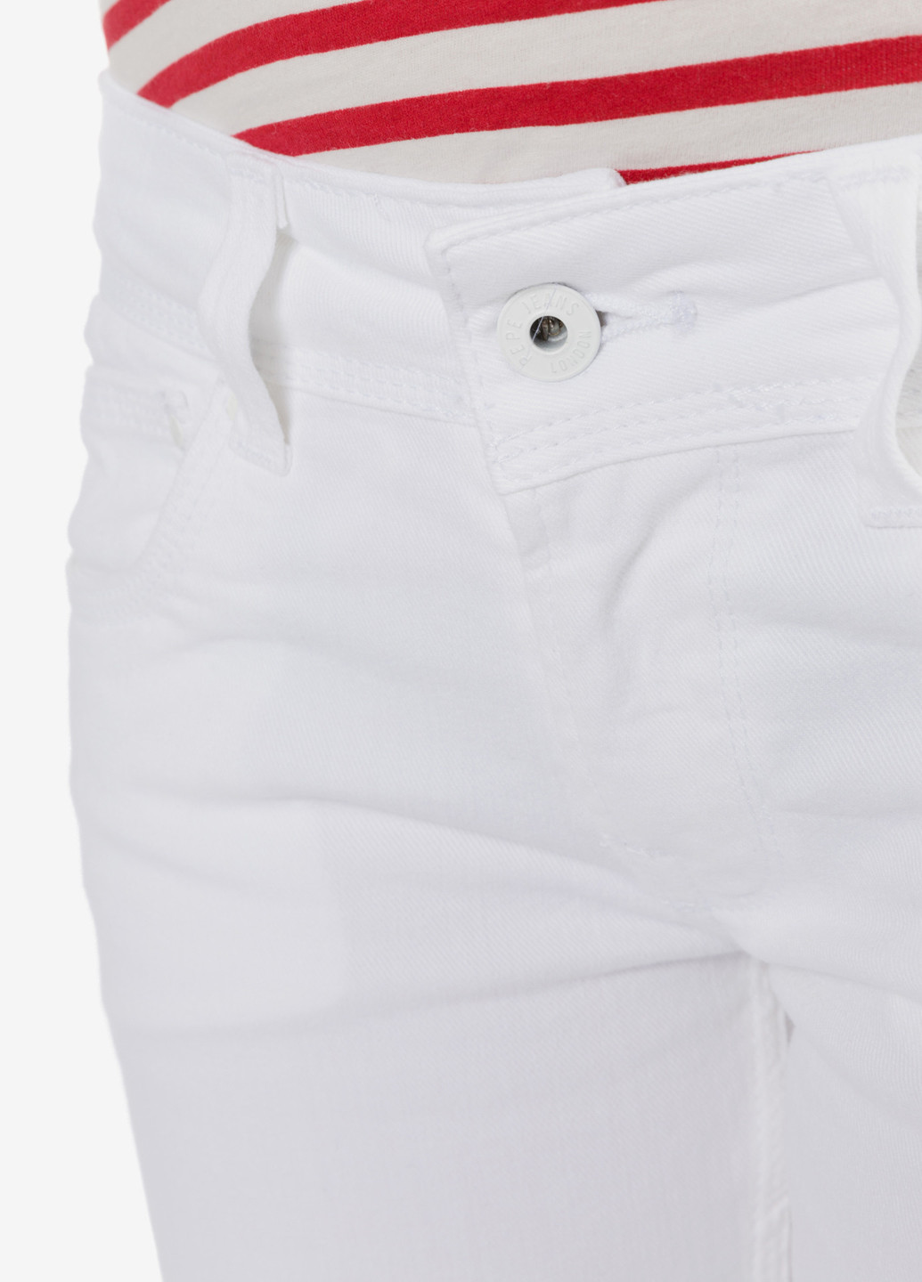 Белые джинсовые демисезонные брюки Pepe Jeans