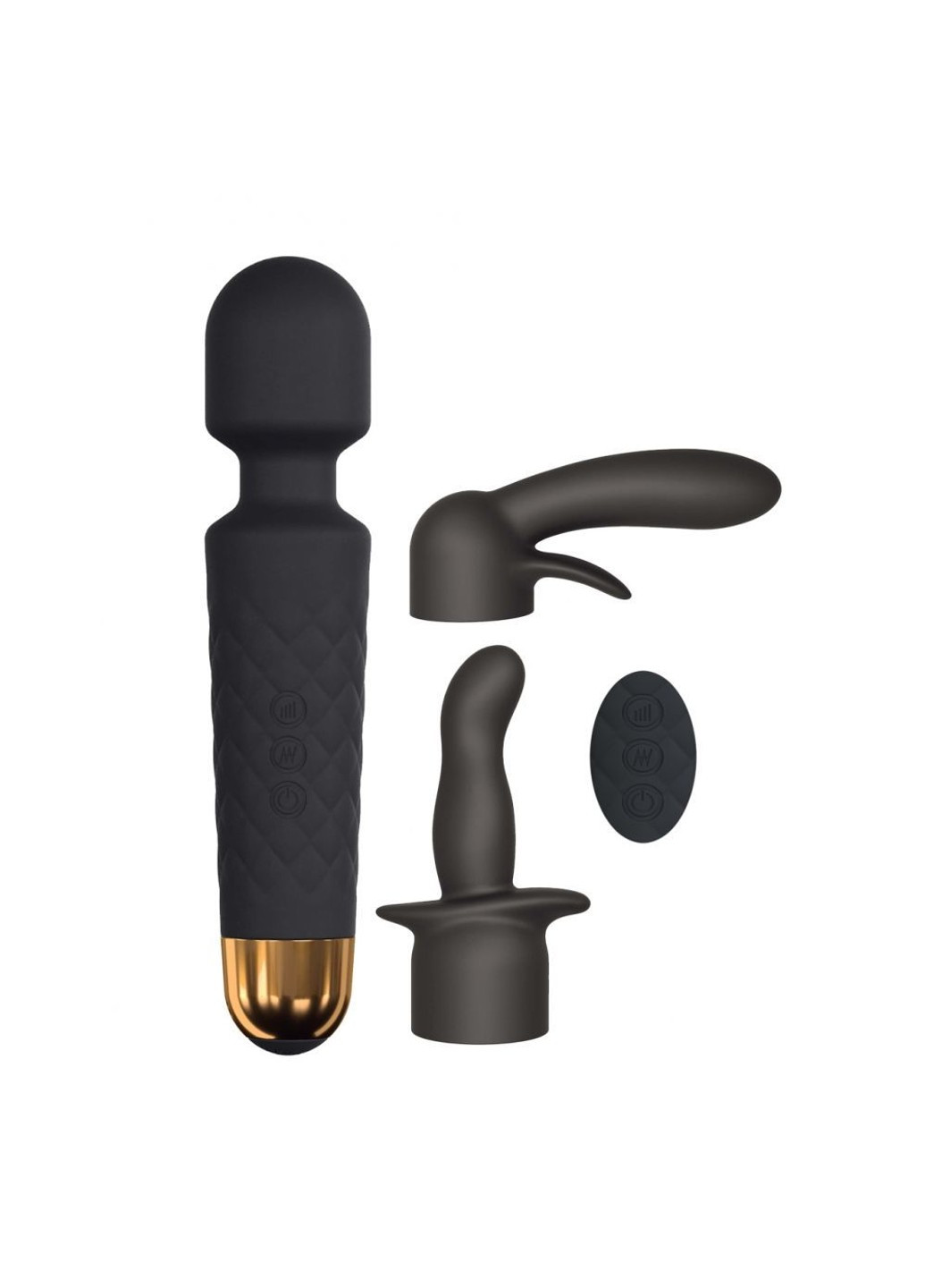 Минивибромассажер Kit Wanderful с насадками (анальная и вагинальная), водонепрницаемый Dorcel (254551133)