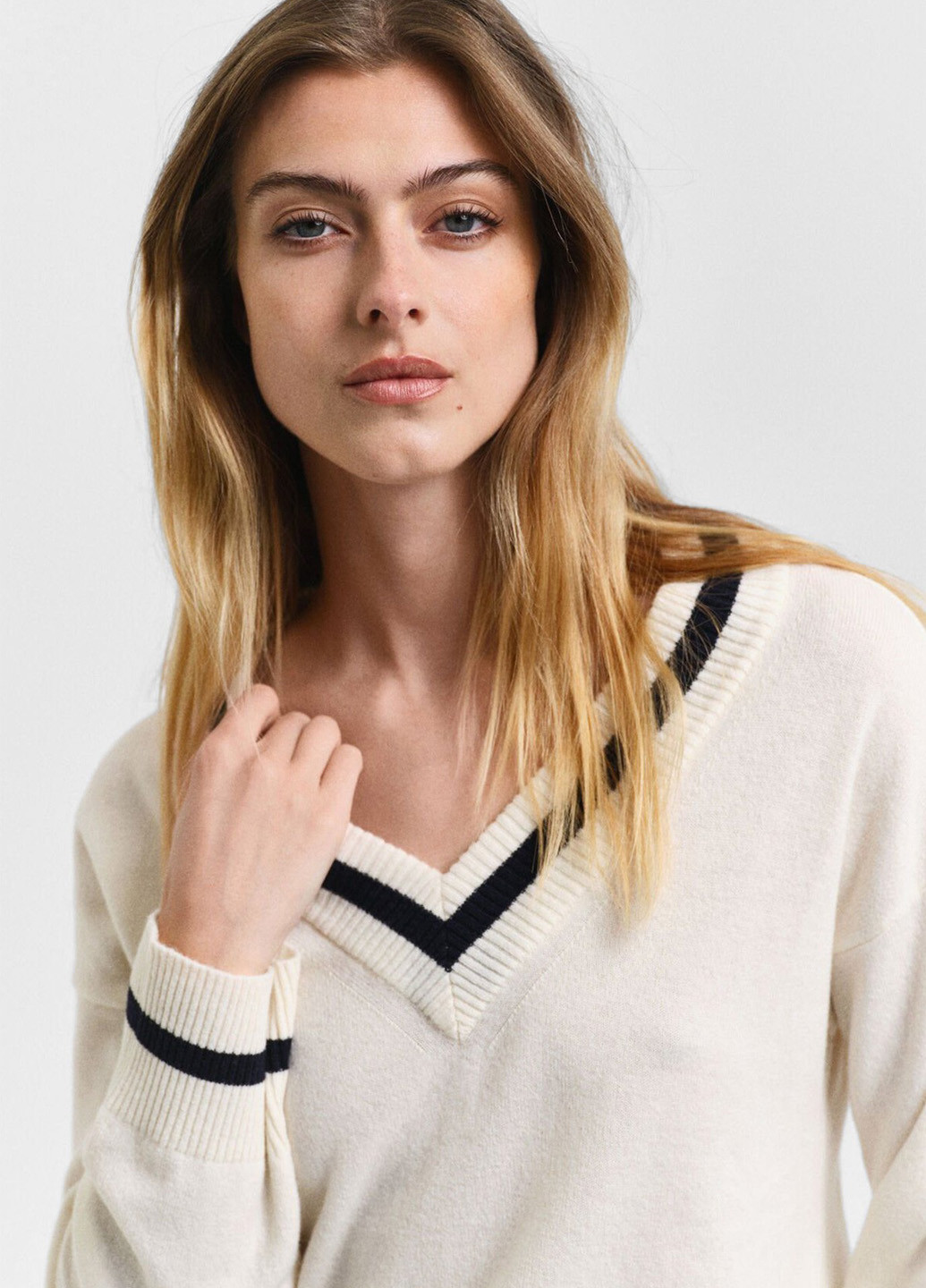 Чорно-білий зимовий пуловер пуловер Gant