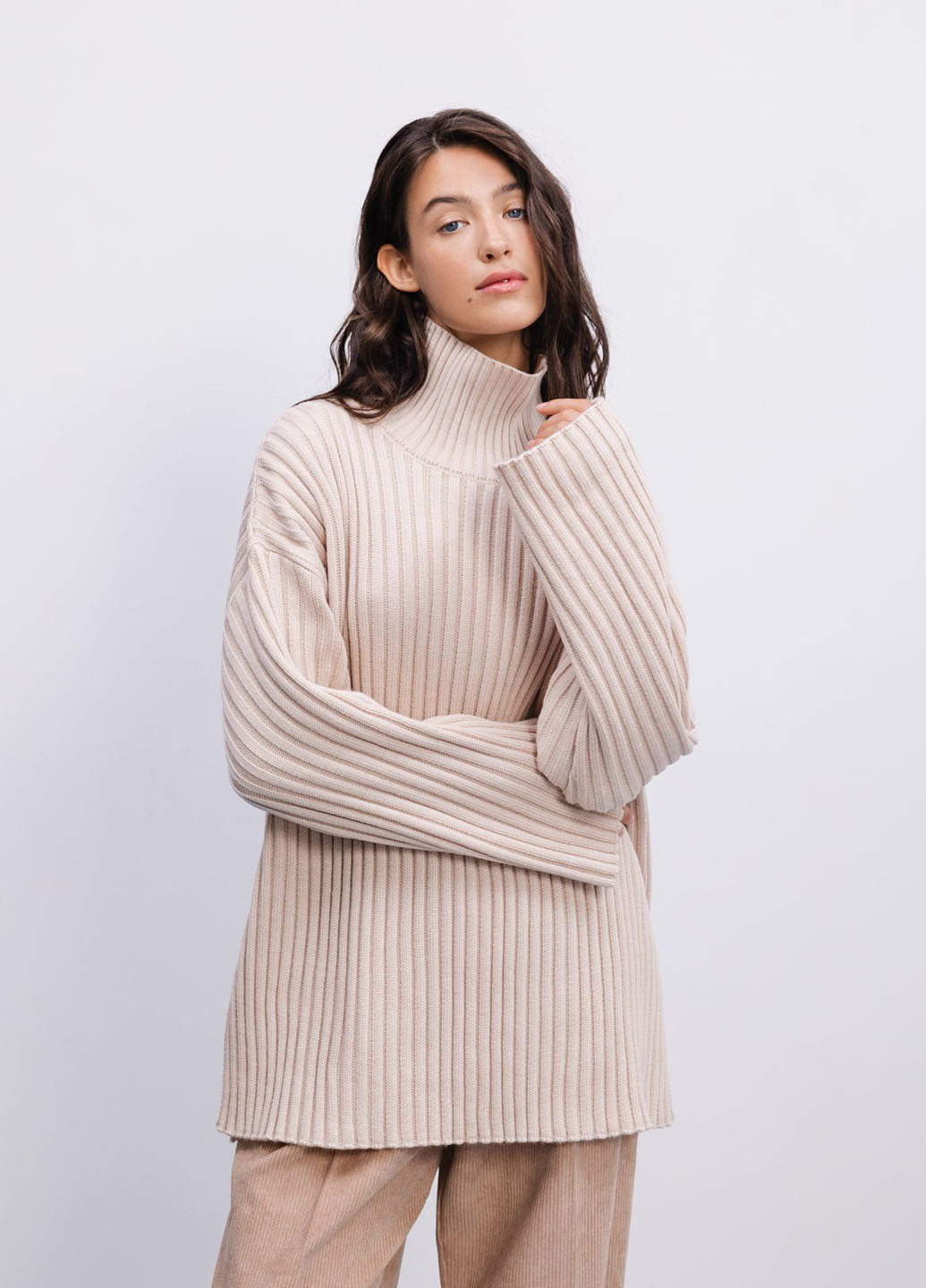 Бежевый демисезонный джемпер джемпер Fashion