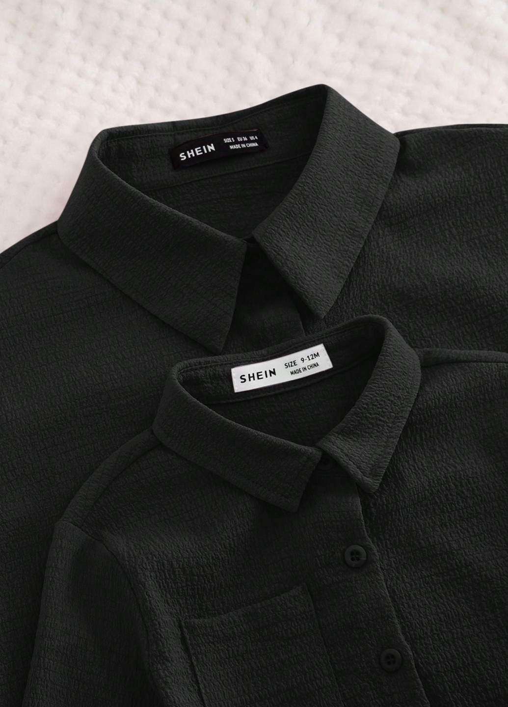 Чорний демісезонний костюм (сорочка, штани) брючний, з сорочкою SHEIN