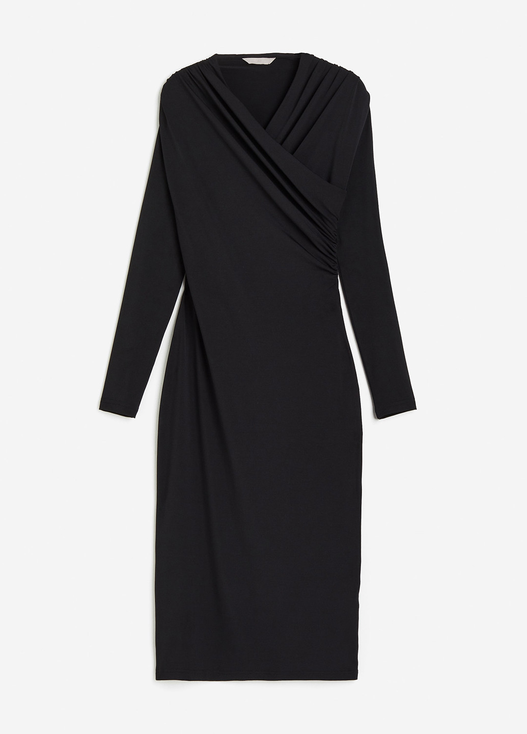 Черное вечернее, кэжуал платье силуэтная H&M однотонное