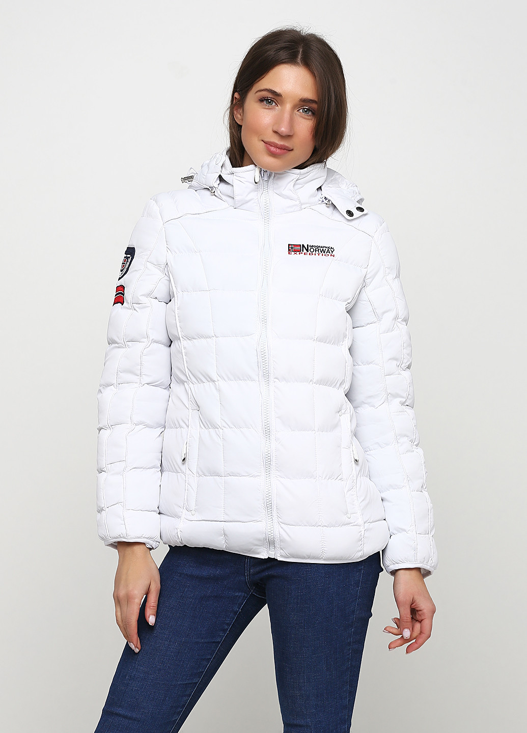 Белая зимняя куртка Geographical Norway