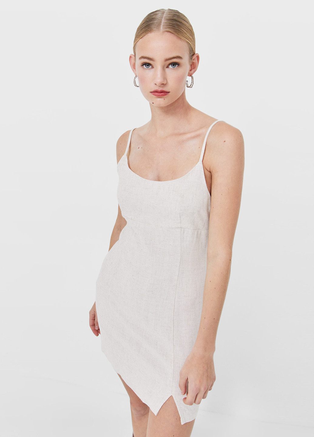 Світло-бежева кежуал сукня Stradivarius меланжева